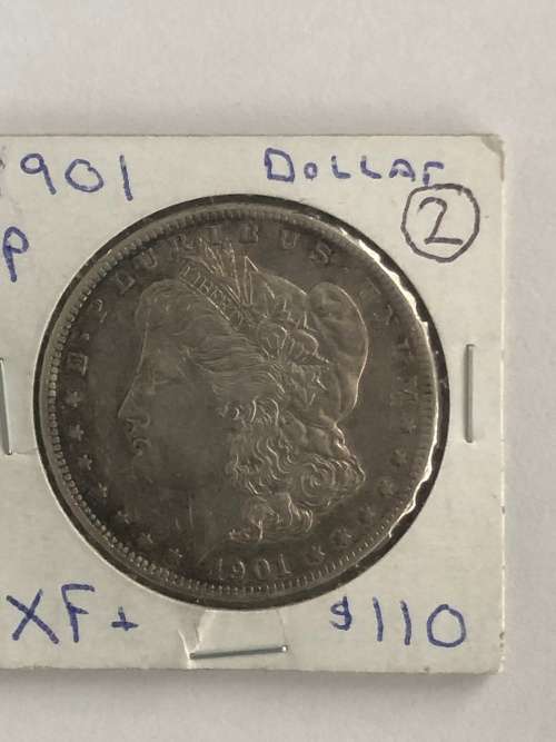 1901 Silver Morgan Dollar US  Coin