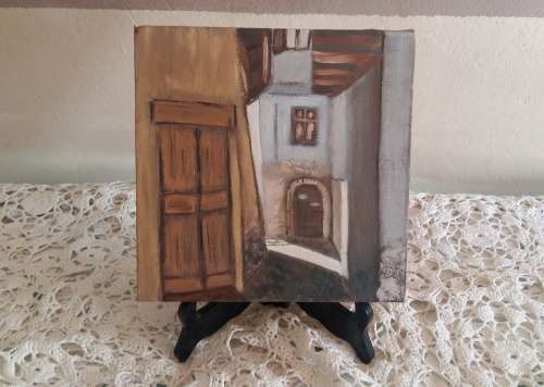 A lovely 4cm thick canvas painting - very unusual and different  - see pics.