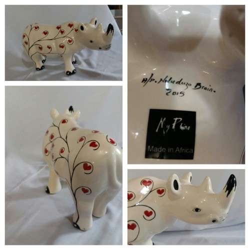 A Collectors "My Rhino" ceramic Limited Edition Rhino signed by artist and stamped - see pics.