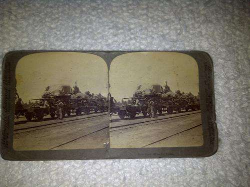 Boerwar Stereoview card no 10 (Boer guns off to the front)