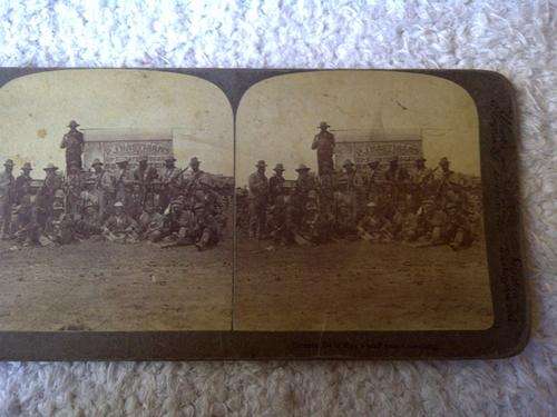 BOER War Stereoview Card. No 1.(General De la Ray's staff near Colesburg) See all 10 cards.