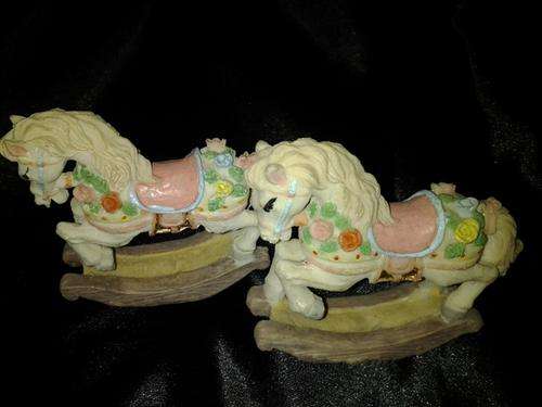 2 piece BARGAIN - Ornamental CARNIVAL HORSES. " Oh so Cute". A must buy!!!!  see pics.