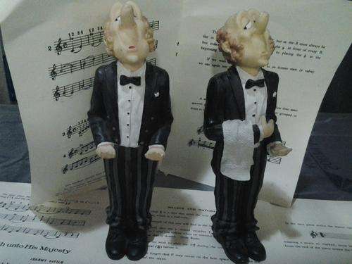 2 x vintage looking "Butlers" with the famous tails jacket. Really lovely.