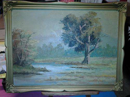A Vintage Oil Painting in a gilded  frame - a definate for the art collector. A gorgeous painting.