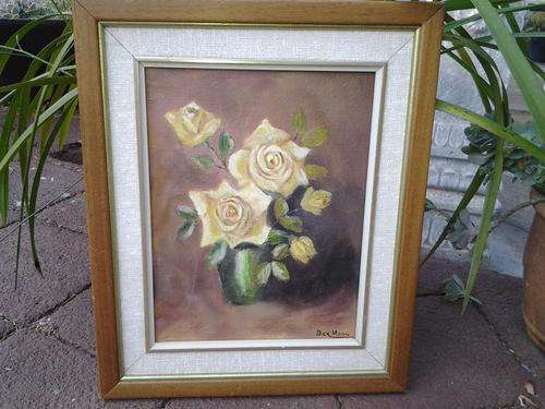 Gorgeous  oil painting, signed by artist "Dick Moon" -  A head-turning art piece. Full of prettyness