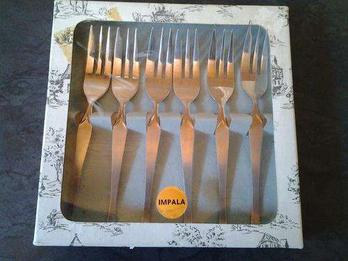 A set of "Impala Squire" - cake forks. In original box.