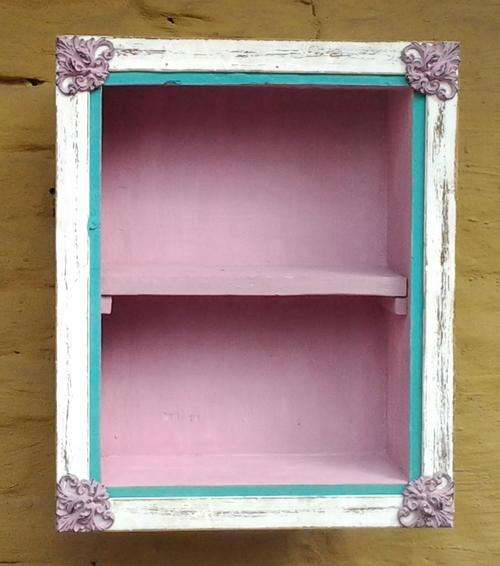 Glitzy "Shabby Chic" Wall hanging shelf..... Lovely practical piece......... See pics.