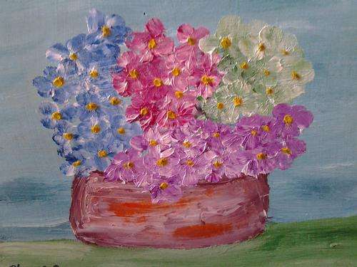x2 Stunningly Beautiful" Christmas Bush"- Chrysanthium paintings  - see pics.