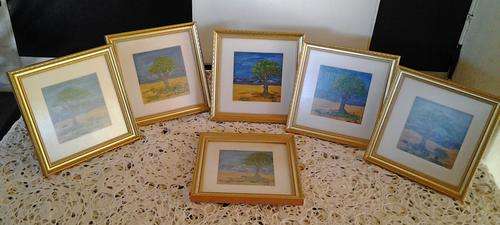 Special.....6x paintings - lovely framed in identical frames  - A Bargain buy.  See description.