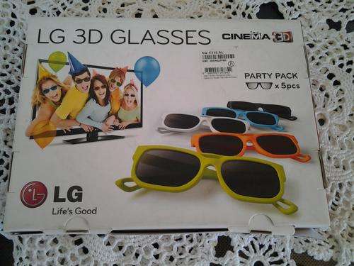 5x Brand new LG 3D Glasses - CINEMA 3D - Party pack  in original box. Bid is for all 5 pairs!