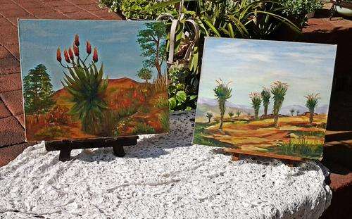 A Bright and Airy set of Aloe paintings - A bargain deal -  A fantastic buy  - see pics.