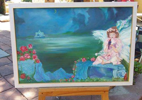 CLEARANCE-A Stunning painting by artist "D Wynne" - so striking and very appealing.