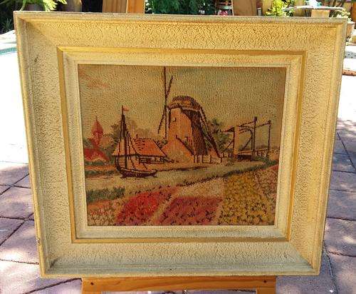 A Vintage Tapestry in a deep very thick frame - see pics - great for the collector