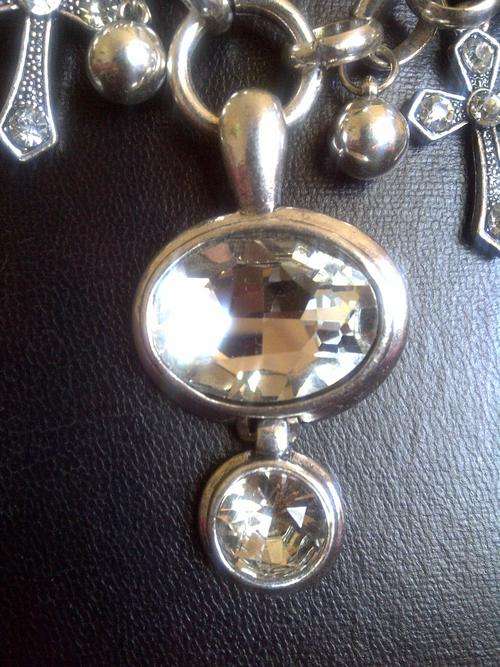 Silver Nickel free Charm Sparkling Necklace!