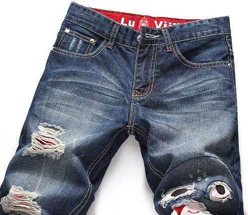Mens Jeans Fashion Torn Jeans