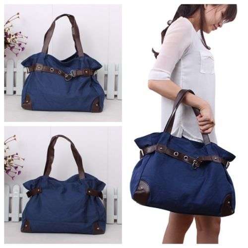 Fashion Women Lady Satchel Canvas Tote Handbag Shoulder