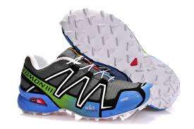 Salomon Speed Cross 3 Size 9.5 UK Blue, Green & Grey