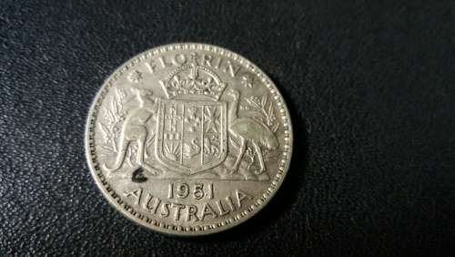 AUSTRALIA 1951 SILVER FLORIN 2 SHILLING COIN - FOR XCOINS ONLY