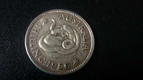 AUSTRALIA 1956 SILVER 1 SHILLING - FOR XCOINS ONLY