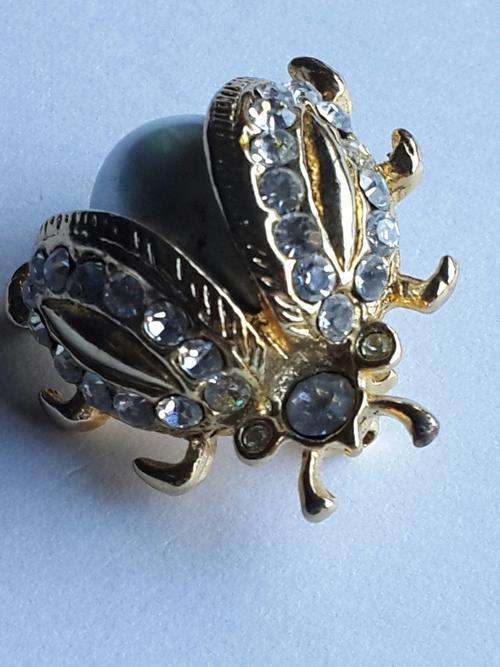 Gold colour Vintage  beetle brooch