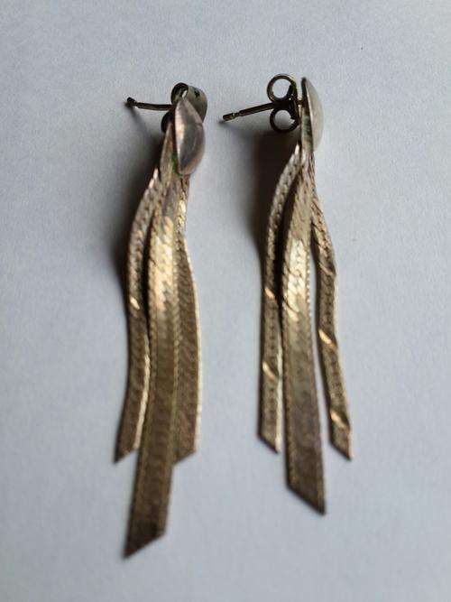 Sterling Silver Heart and 3 strand  earings - weighs 3.3g as per photo