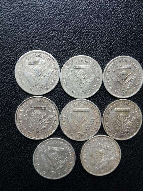 SAU TICKEYS 3D -  1940's  .80 SILVER - 8 COINS  ALL DIFFERENT DATES  - BID PER COIN