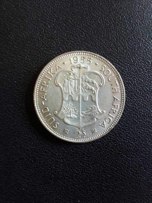1955 UNION  SILVER 2 SHILLINGS - VERY DECENT CONDITION
