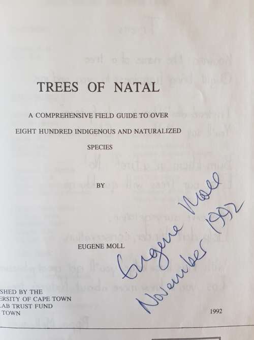Signed Copy - Trees Of Natal - By Eugene Moll