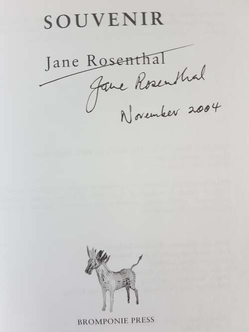 Souvenir - By Jane Rosenthal - Signed Copy