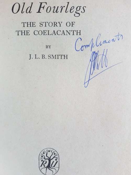Old Fourlegs - The Coelacanth - By J.L.B. Smith - Signed Copy
