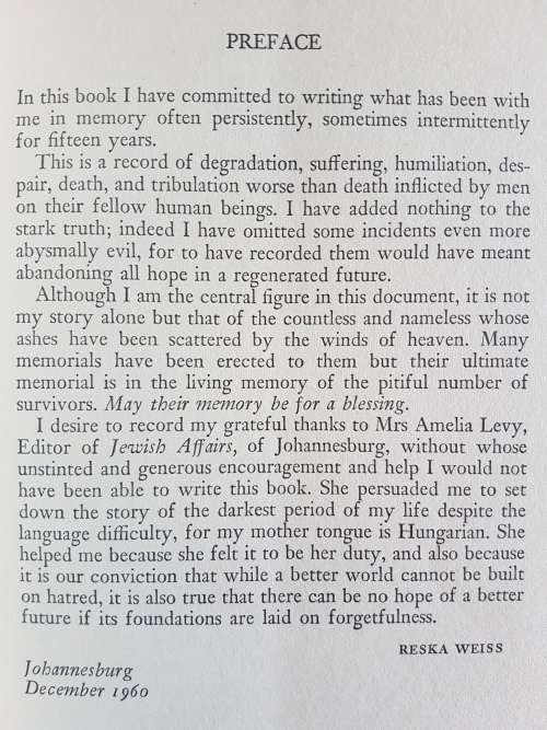 Journey Through Hell A Woman`s Account Of Her Experiences At The Hands Of The Nazis - By Reska Weiss