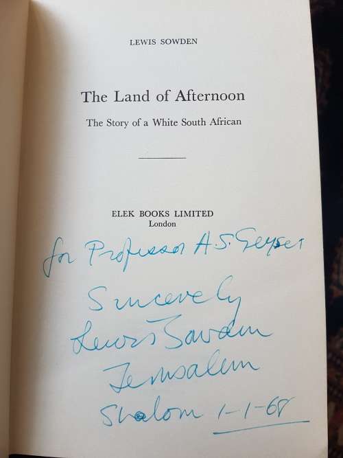 The Land Of Afternoon - By Lewis Sowden - Signed Copy