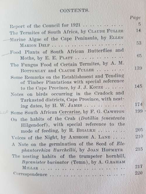 The South African Journal Of Natural History