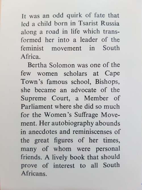 Time Remembered - By Bertha Solomon