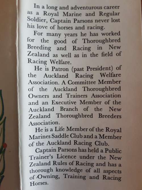 Owning, Training, And Racing Horses - Captain Edward Parsons