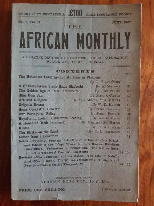 The African Monthly No 7, Vol II June, 1907