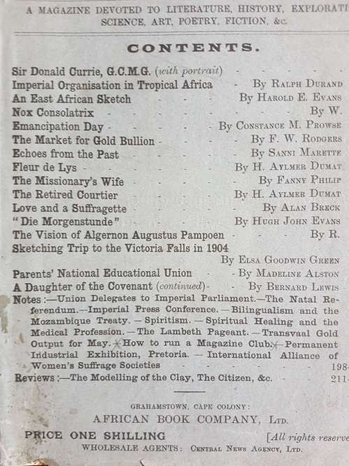 The African Monthly No 32, Vol VI July, 1909