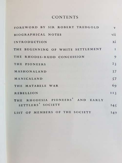 Rhodesian Genesis - Compiled By Neil Jones, O.B.E., F.R.A.I.