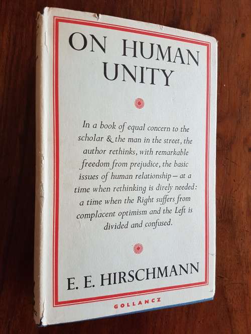 On Human Unity - E.E. Hirschmann
