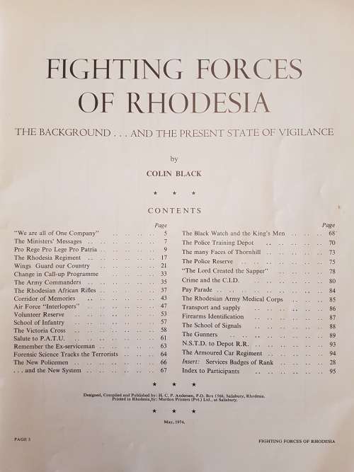 Fighting Forces of Rhodesia - By Colin Black