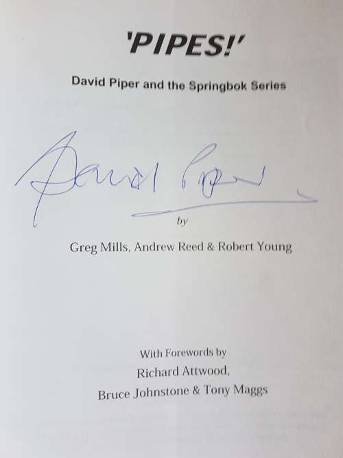`Pipes!` - David Piper and the Springbok Series - Signed Copy