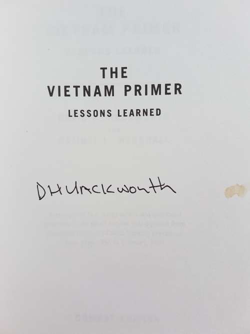 Signed - The Vietnam Primer - Lessons Learned - Col. David H. Hackworth & Samuel L. Marshall
