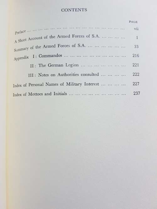 The Armed Forces of South Africa 1659-1954 - By Major G. Tylden