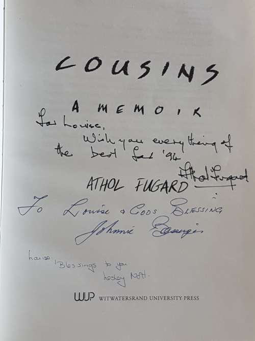 Signed Copy - Cousins - A Memoir - By Athol Fugard