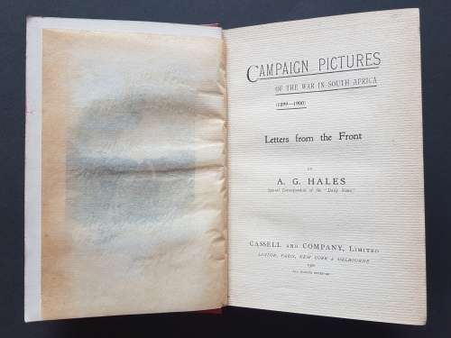 Campaign Pictures of the War in South Africa 1899-1900 - By A.G. Hales