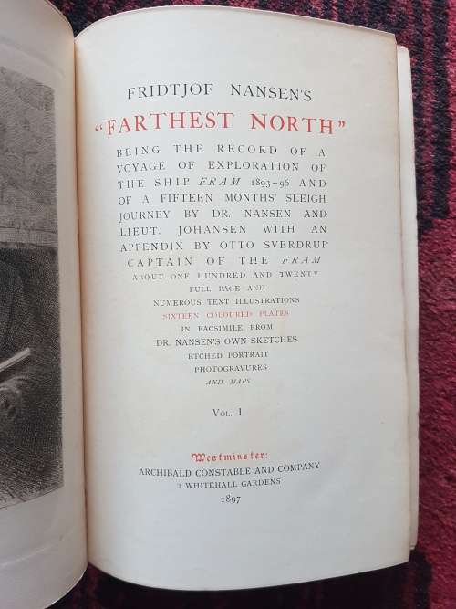 `Farthest North` The Norwegian Polar Expedition 1893-1896 - By Dr. Fridtjof Nansen