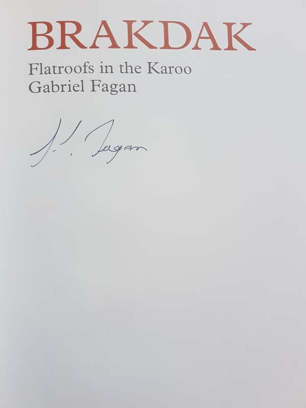 Signed Copy - Brakdak - Flatroofs in the Karoo - By Gabriel Fagan