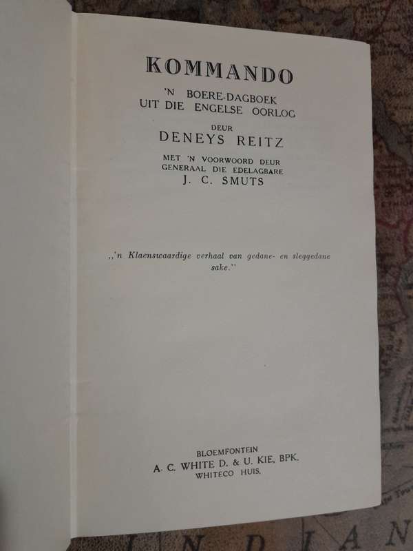 Kommando - `n Boere-Dagboek uit die Engelse Oorlog - Deur Deneys Reitz