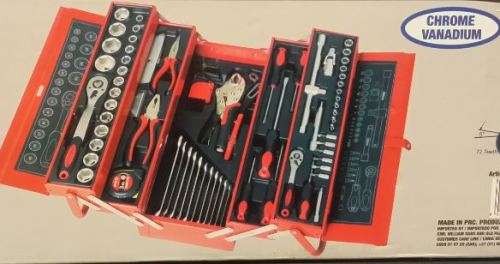 85 PIECE CHROME VANADIUM TOOLSET IN TOOLBOX****NEW***