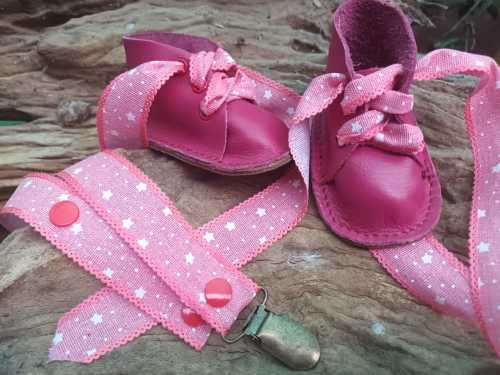 Leather new born baby shoes